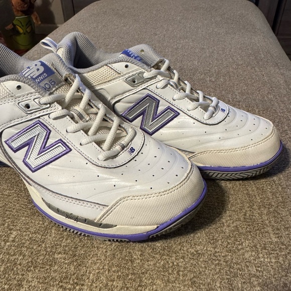 New Balance Women's 806 Gray and Purple tennis shoes - Picture 5 of 11
